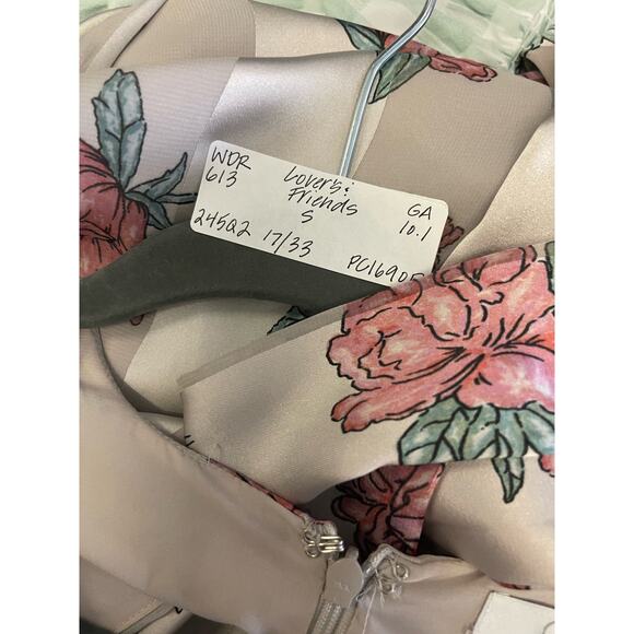 Lover's + Friends Ivy Dress Women's Small in Garden Floral Deep V Belted Mini - Picture 3 of 7